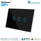 Ewelink диммер умный переключатель Wi-Fi 220V110V затемнения сенсорный светильник переключатель с лампочка работает с Echo Alexa Google Assistant