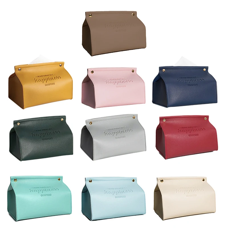 

1Pc Hot Leather Tissue Box Car Toilet Pumping box Home Living Room Decoration Bedroom Kitchen Desktop Nordic Large Storage Box