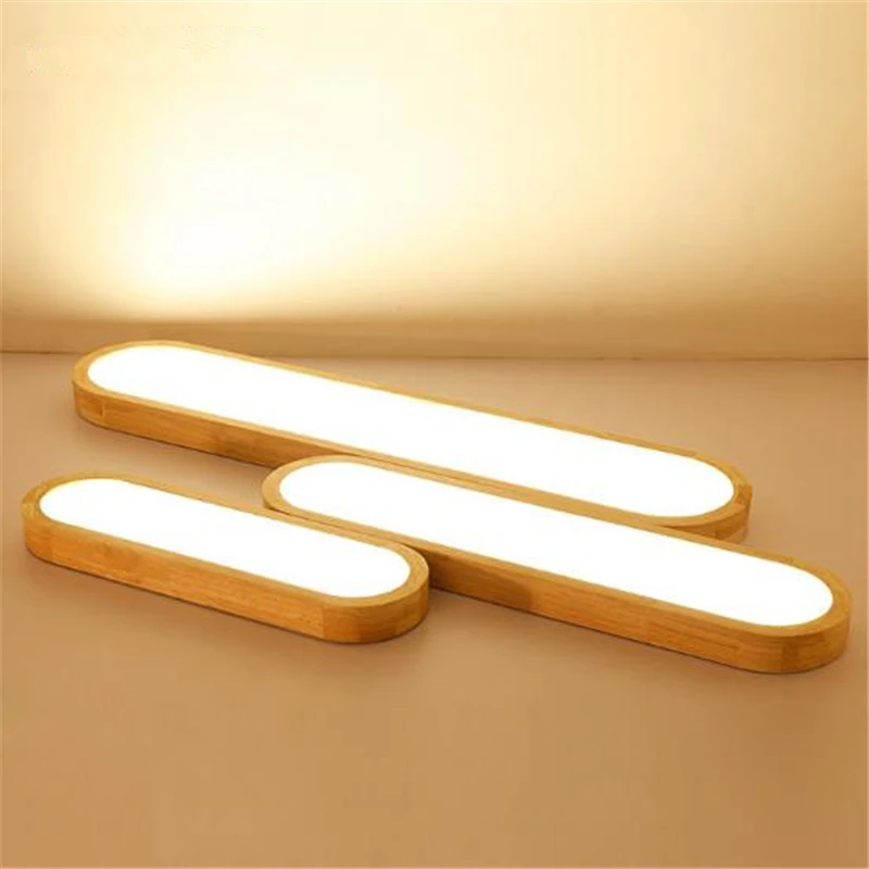 

Puzzle LED Ceiling Lamps Strip Wood Light Bedroom Living Room Lamp Nordic Creative Log Japanese Tatami Light Free Shipping