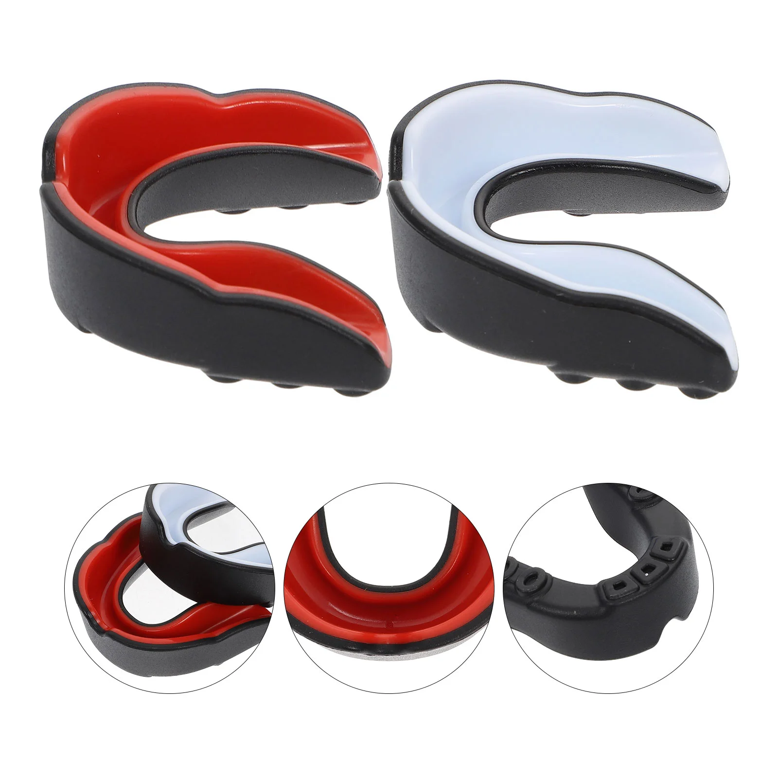 

2PCS Food Grade EVA Tooth Protectors Basketball Training Mouth Guard Shield