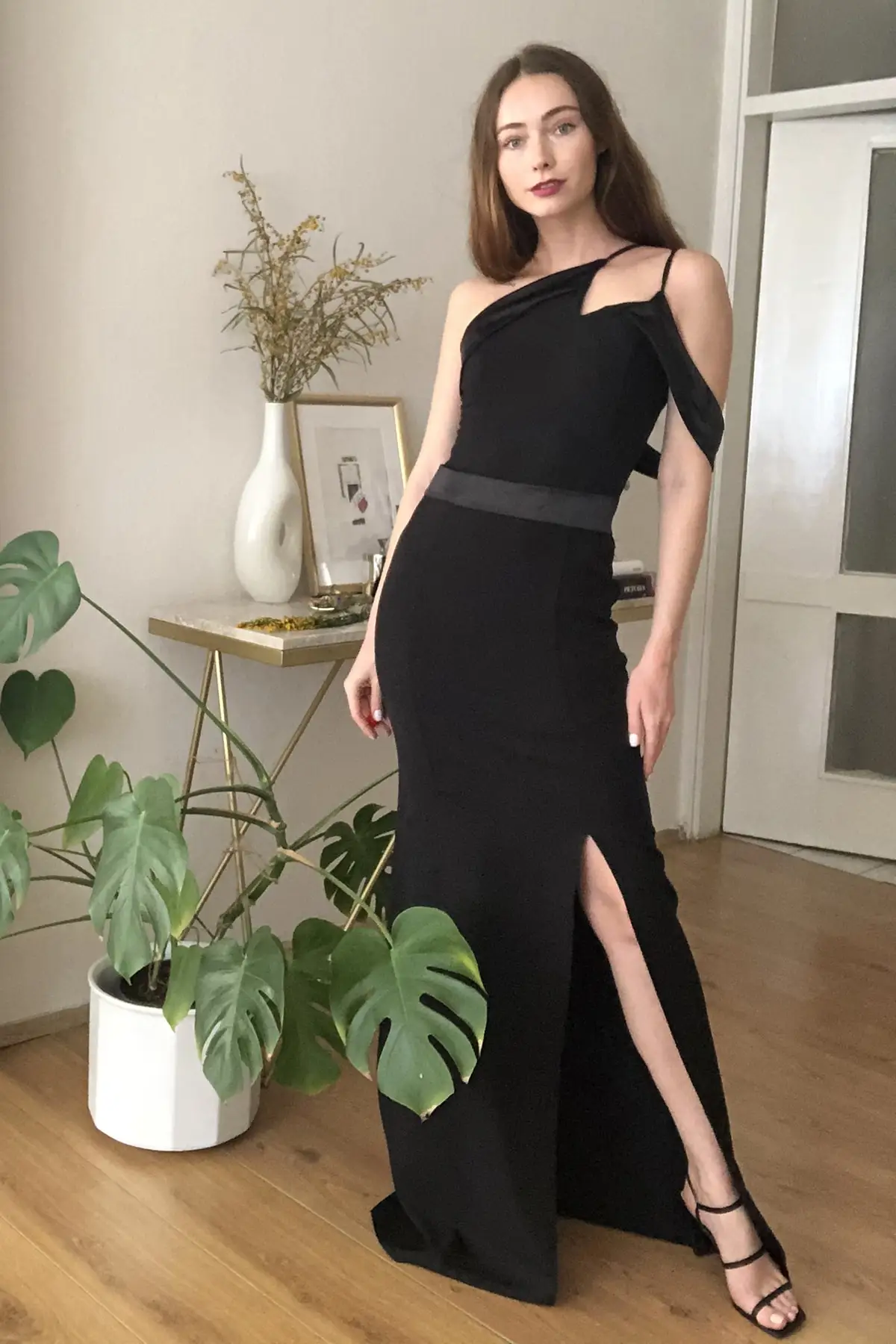 Trendyol Collar Detail Evening Dress &amp Prom Gown TPRSS20AE0254 | Свадьбы и торжества