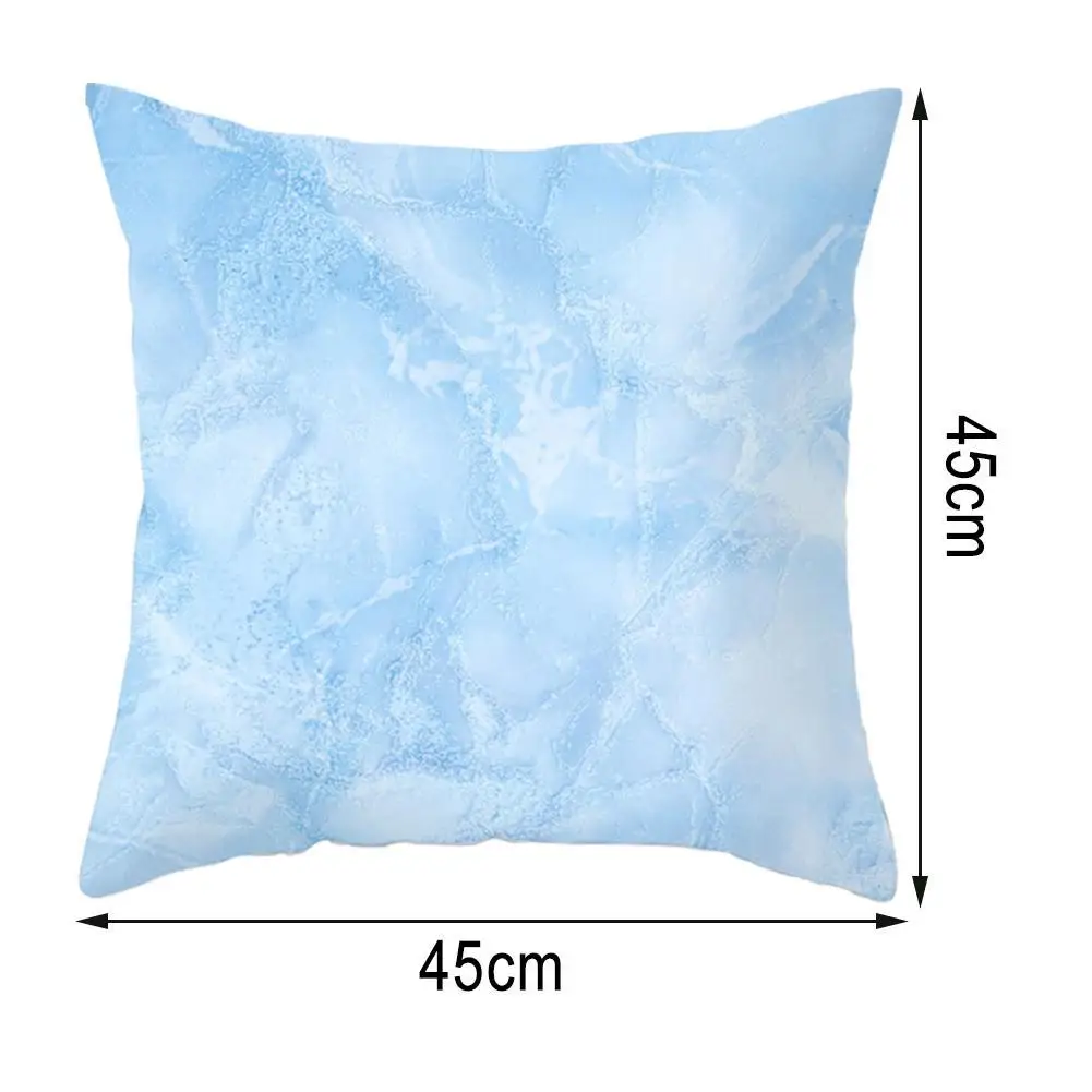 

Lake Blue Marble Geometric Sofa Cushion Cover Decorative Pillowcase Polyester Throw Pillow Cases Home Decor Pillowcover 45*45cm