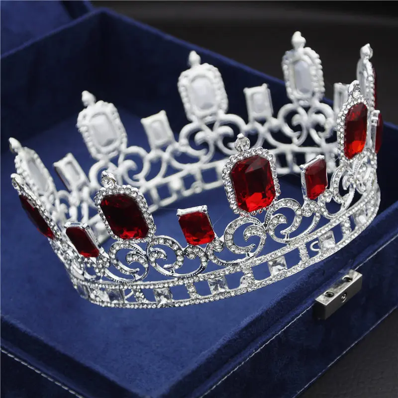 Тиары в стиле барокко для невесты крупные свадебные ювелирные украшения волос