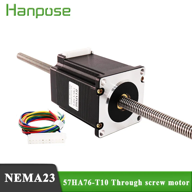 57 linear stepper motor nema23 57HA76-T10 screw motor 2.8A 189N.CM 76mm screw length 100mm-400mm For CNC 3D Printer Parts