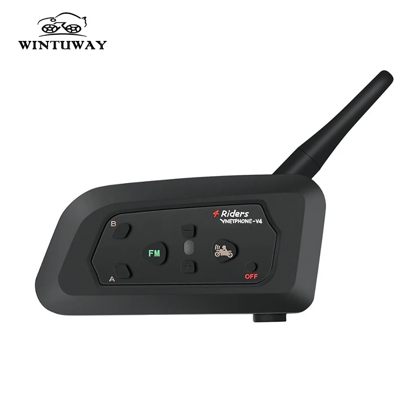 Система связи для шлема WINTUWAY V4 1200 м Bluetooth FM радио|Наушники шлемов| |