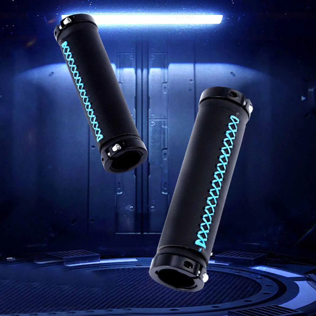 

Bicycle Handlebar Grip Fiber Leather Shock Proof Anti Slip Lockable Bike Handlebar Grips for Road Bike Cycling