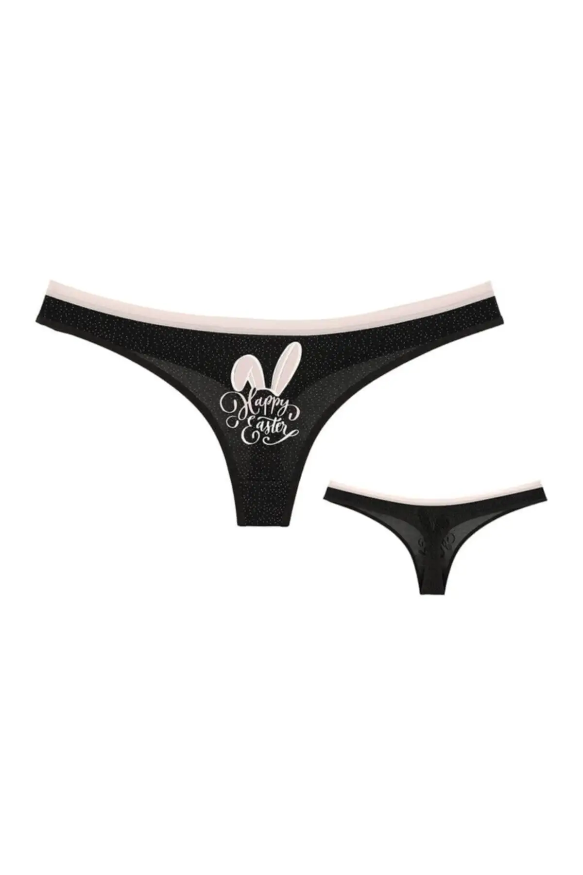 5-li Rabbit Printed Female Thong 95 Cotton 5 of Elastane Products 5'li package will be sent in.