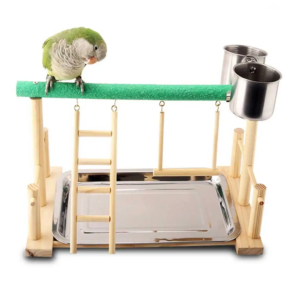 Детская игровая подставка для птиц площадка кокатила деревянный окунь