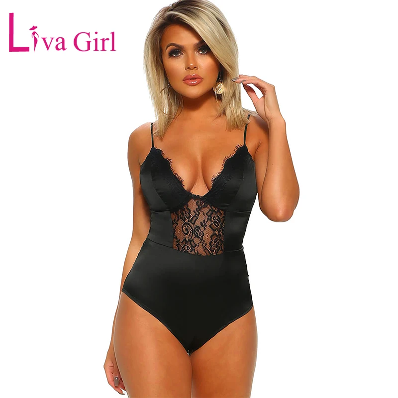 LIVA девушка неотразимый черный атласный цветочный кружевной комплект для женщин