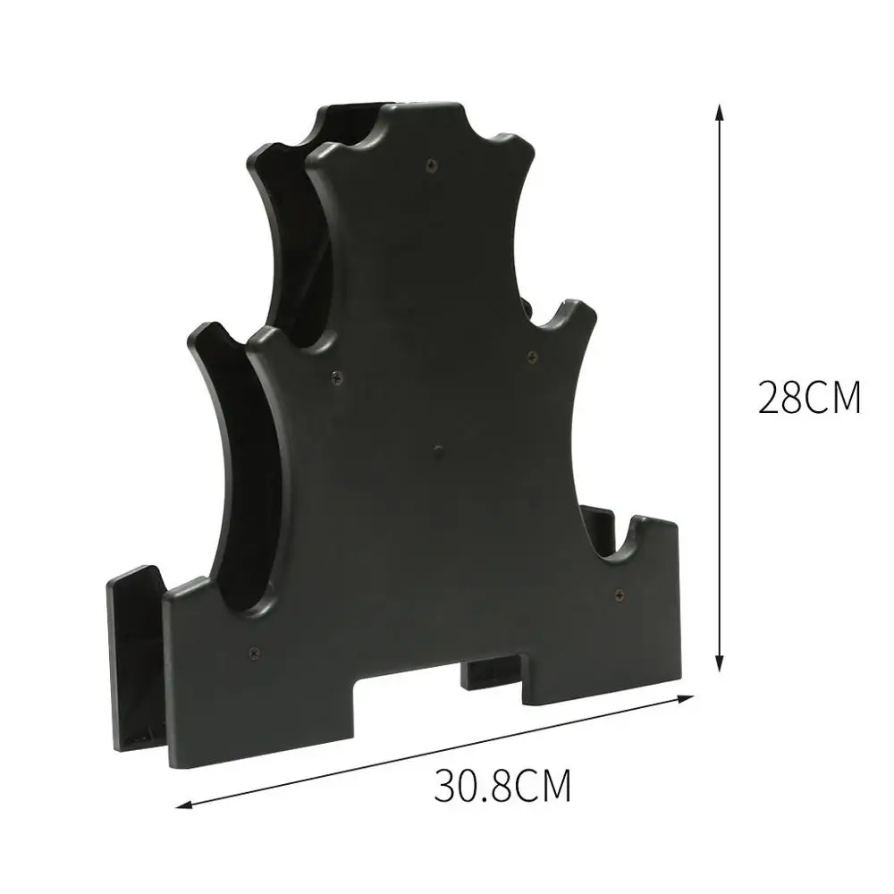 Трехуровневая стойка для гантелей стеллаж хранения стенд 3 яруса кружевных