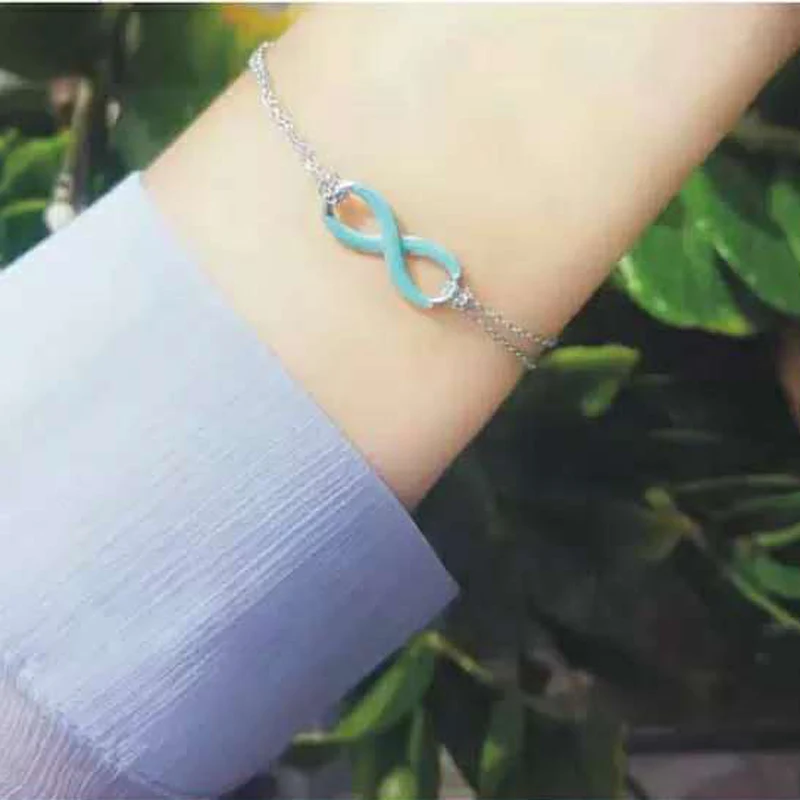 

Original classical charm Double chain Lucky 8 Bracelet S925 Sterling silver Jewelry Women Luxury brands Valentine's Day gift