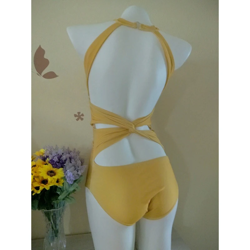 Женский купальник купальники Одна деталь боди Trikinis Цельный 2020 Корея Новый шею