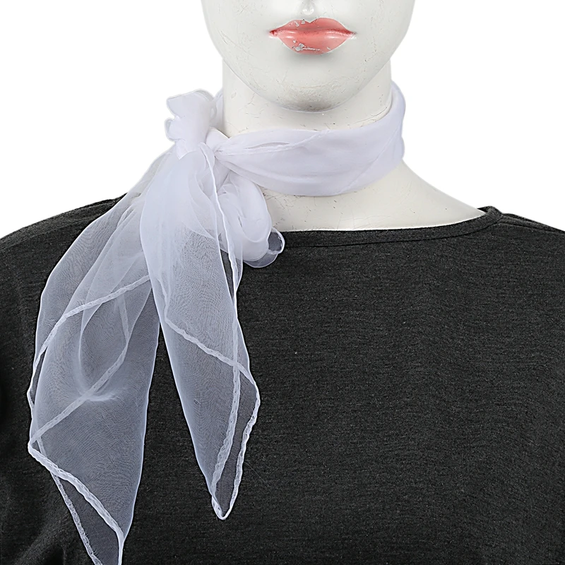 

Lovely Fashion Plain Square Chiffon neck Scarf Head Scarves 70 cm x 70cm