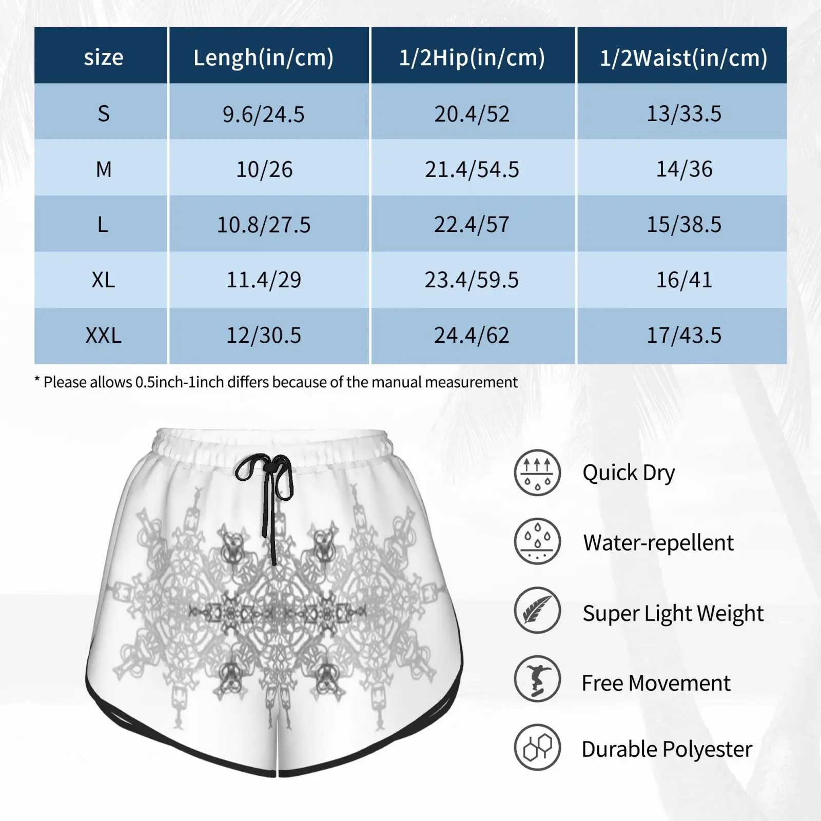 

The Faded Snowflakes Swim Shorts Pattern Snow Shower Cases Phone Detailed Amazing Faded Christmas Beautiful