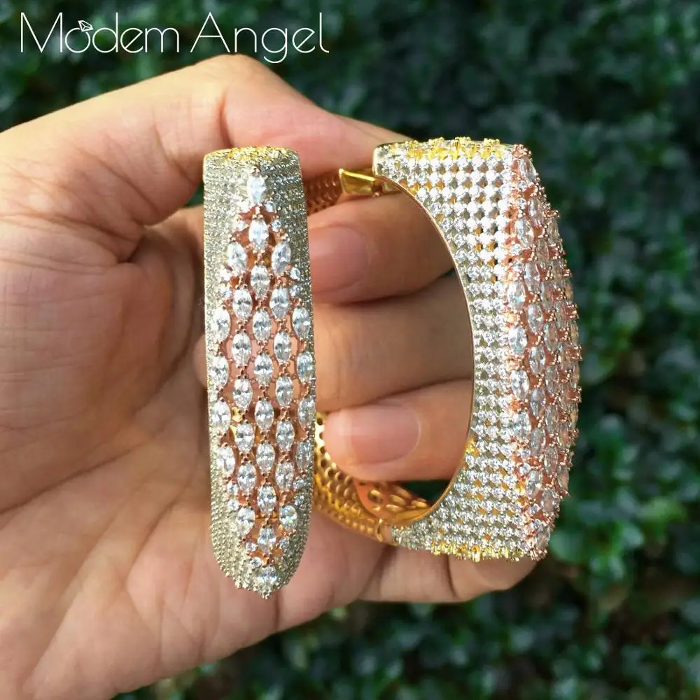 ModemAngel модные роскошные серьги в виде цветов с фианитами класса ААА женские