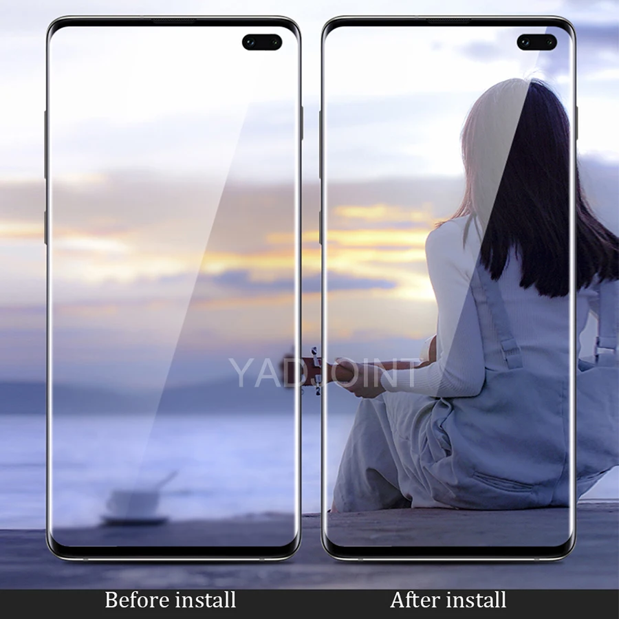 Чехол для камеры Samsung Galaxy S10 защитное кольцо заднего объектива + закаленное стекло