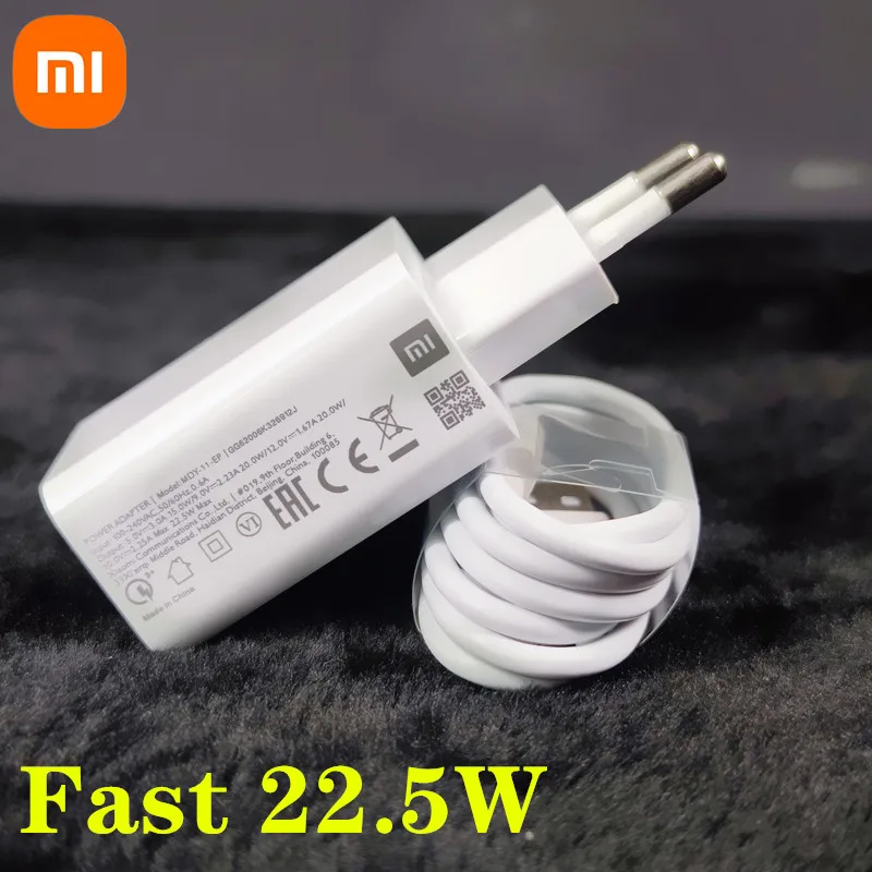 

Оригинальное зарядное устройство Xiaomi 22,5 Вт QC3.0 + адаптер питания с кабелем типа C для mi Redmi 10 lite Redmi 10X Note 7 8 9 9S MI 6 8 SE