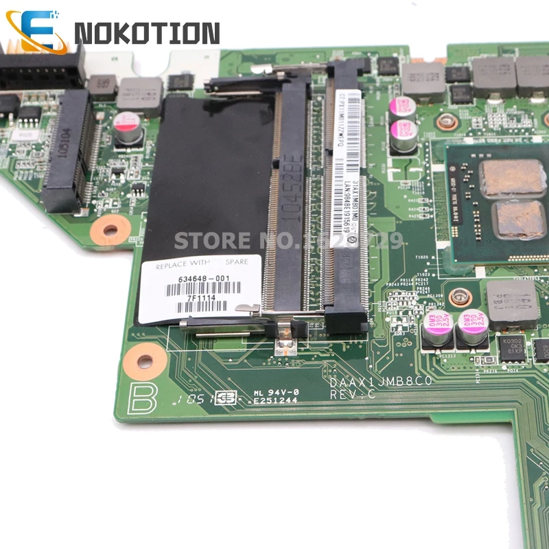 NOKOTION 634648-001 DAAX1JMB8C0 основная плата для hp compaq G62 CQ62 материнская плата для ноутбука I3-350M процессор DDR3 HM55 работает