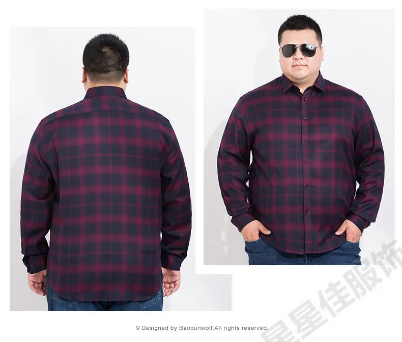 Большие размеры 10XL 8XL 6XL мужская хлопковая рубашка с длинным рукавом модная