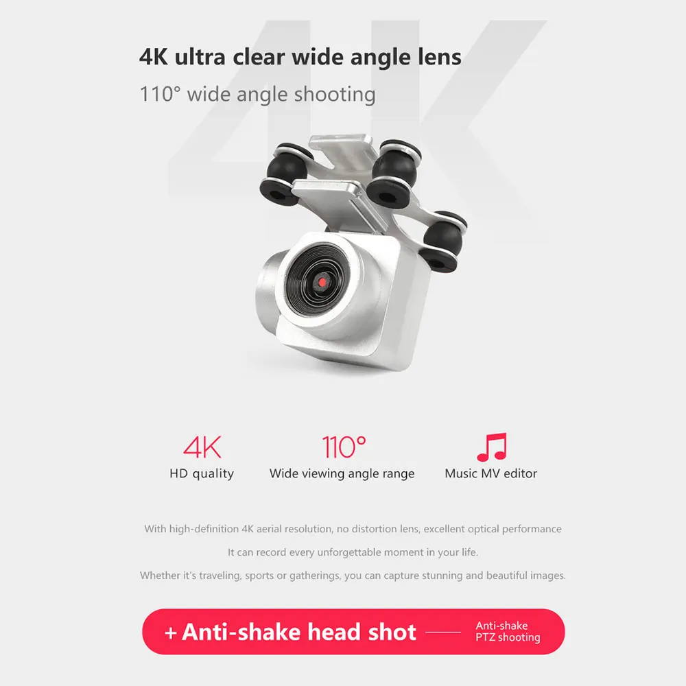 KY101D Радиоуправляемый Дрон 4K HD камера Wifi FPV Квадрокоптер с высокой фиксацией четырехосный анти-встряхивание самолет с ДУ вертолет селфи Дрон игрушки для детей