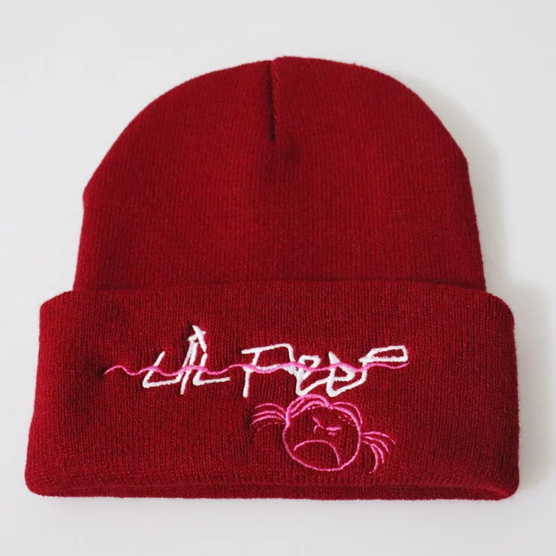 

Embroidery Letter Winter Warm Hat For Women Knitted Cap Hiphop Warm Skullies Beanie Fashion Bonnets