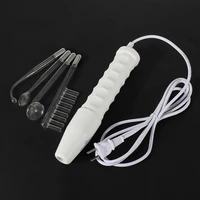 portable high frequency facial massager 4 red ray glass tube electrode wand spot acne remover facial skin hair care spa beauty