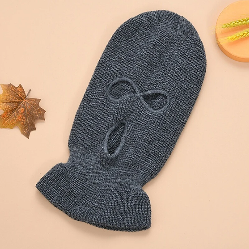 Зимняя теплая шапка на все лицо дышащие вязаные тактические армейские шапки для