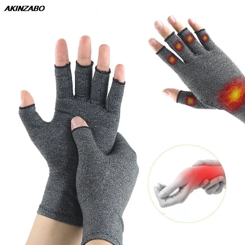 

Sports Protective Gear Pressure Gloves Relieving Joint Half Finger Therapy Compression Ache Pain Relief Anti Arthritis Gloves