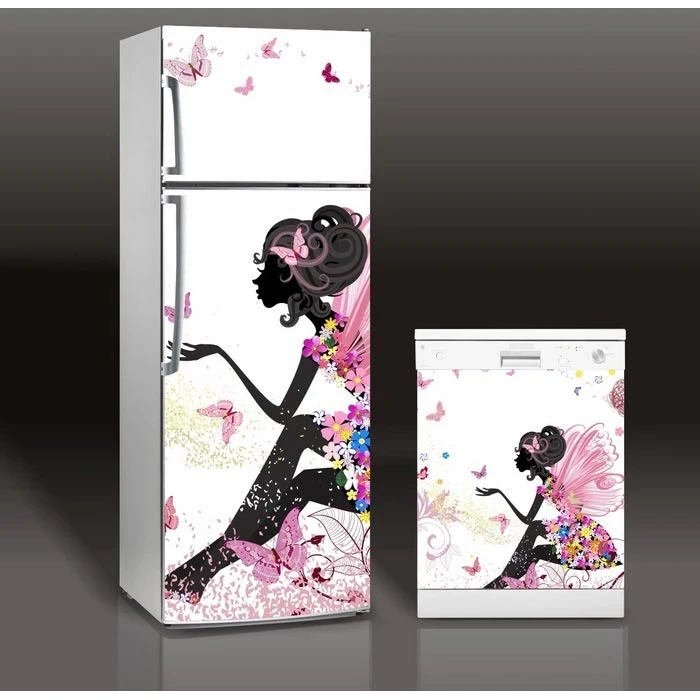 Наклейки для холодильника в посудомоечной машине настенные Переводные картинки