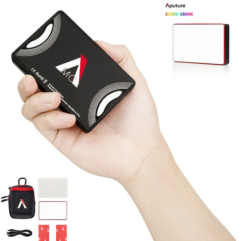 

Aputure AL MC Photography Lighting Portable LED Light 3200K-6500K RGB HSI CCT FX Lighting Video Light Selfie for Canon Nikon
