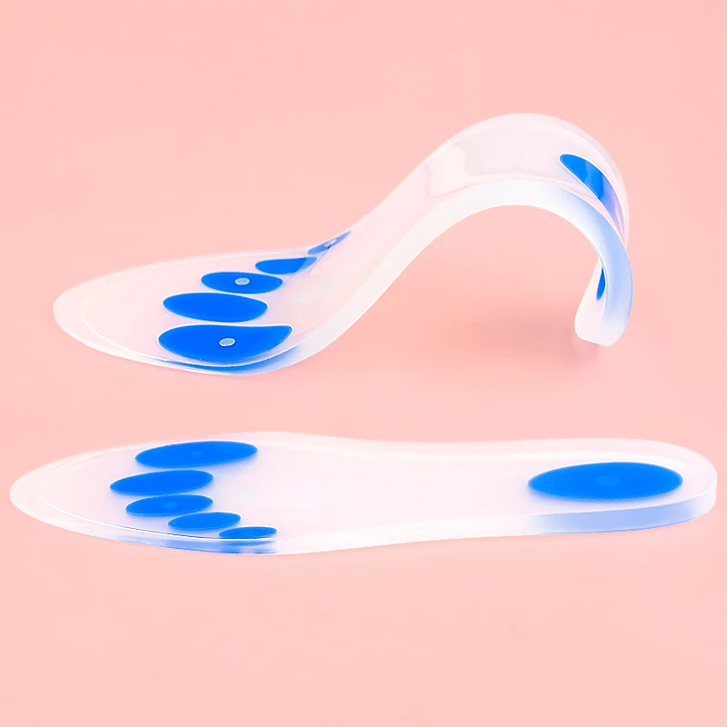 Силиконовая невидимая приподнятая стелька поддерживающая успокаивающее