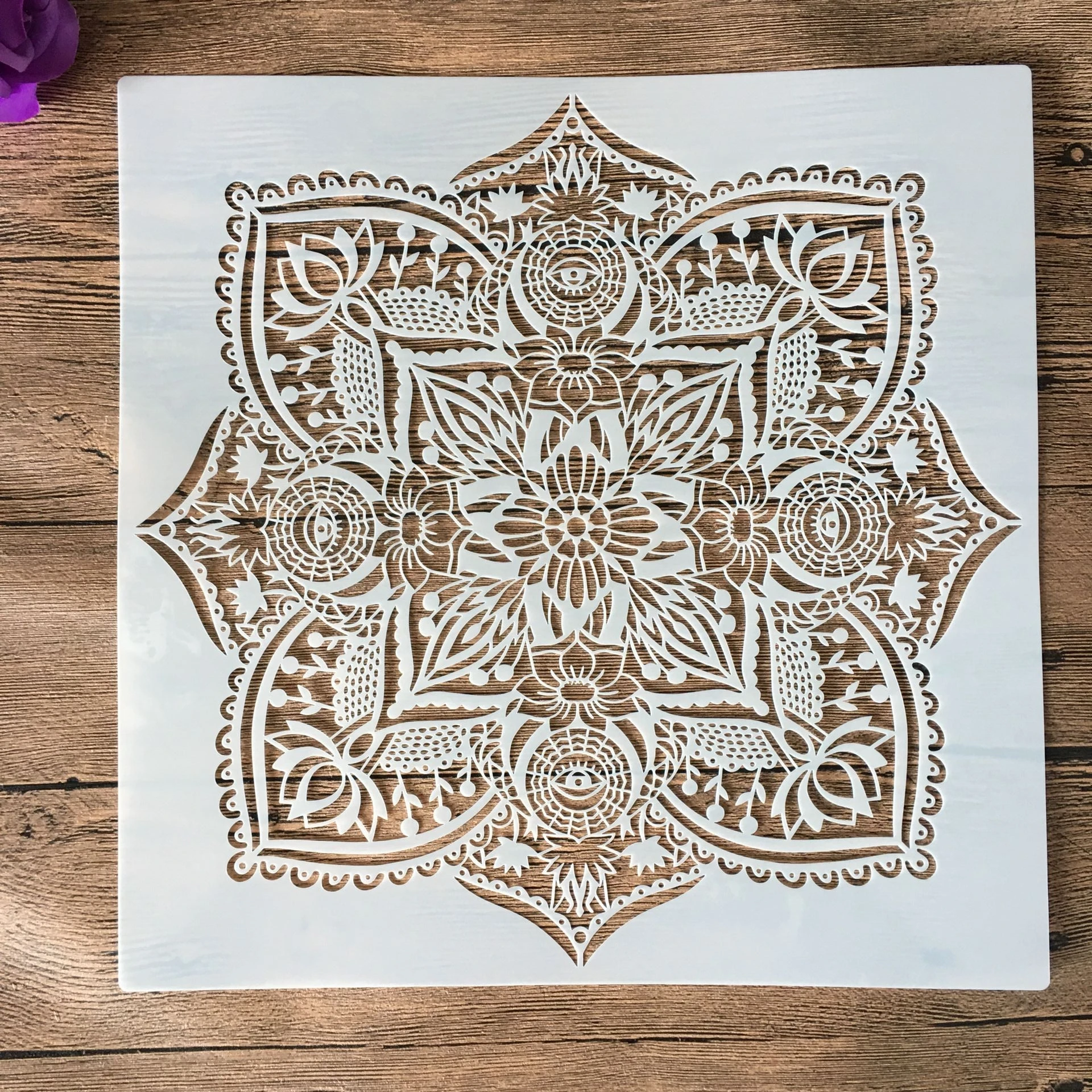 

30 *30cm DIY stencil painting template retro pattern model wax paper tile wall floor furniture decorative painting mold mandala