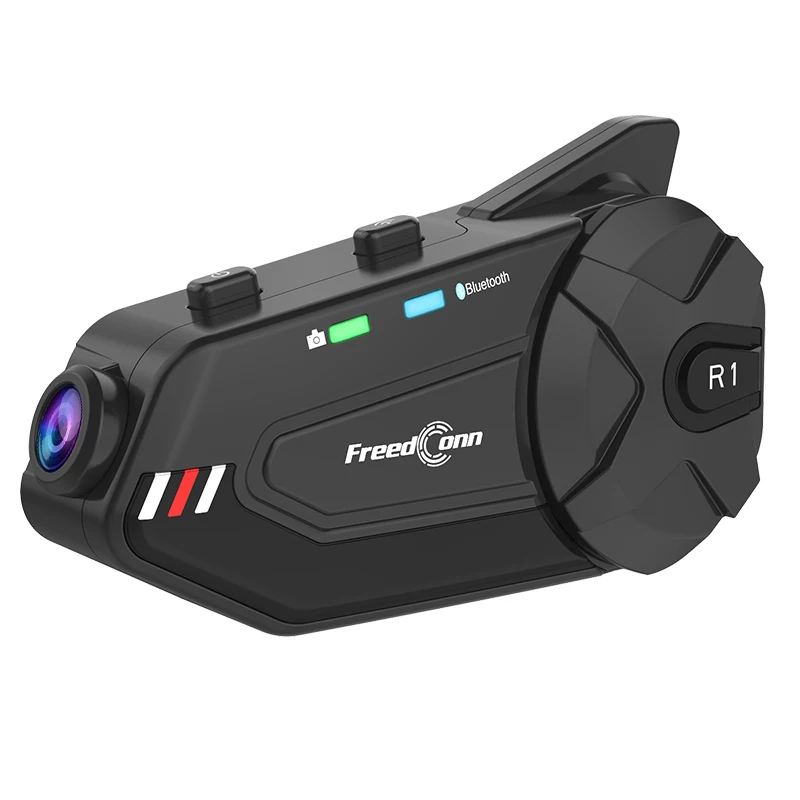 Мотогарнитура для шлема FreedConn R1Plus Moto rcycle Bluetooth-гарнитура видеозаписывающее