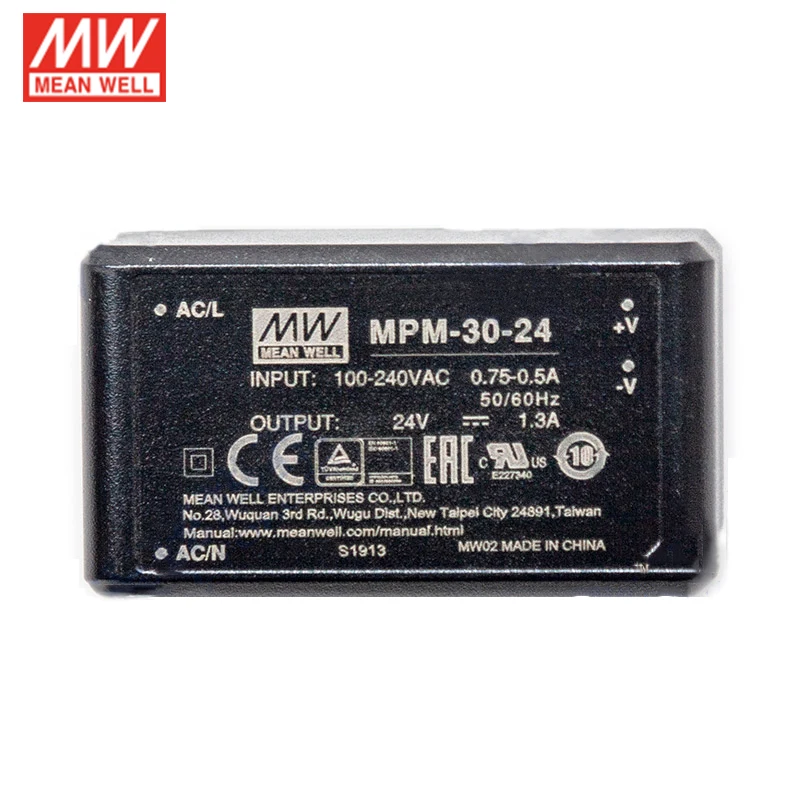 MEAN WELL MPM 30 24 Вт медицинский инкапсулированный импульсный источник питания 110 В/В