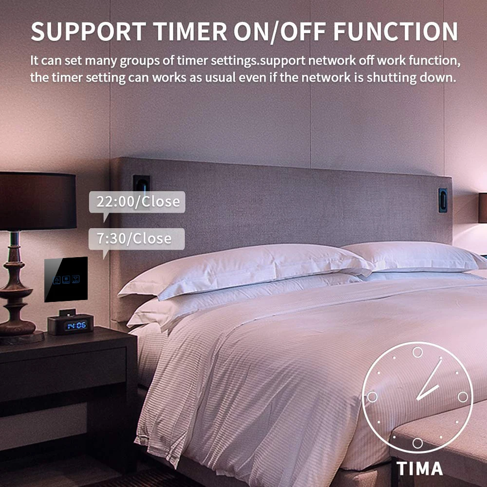 ACCKIP WiFi диммер умный светильник сенсорный выключатель совместим с Alexa Google Home