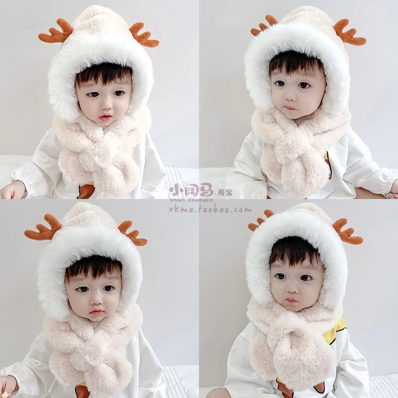 

Детская шапка-шарф из плюша, на осень и зиму