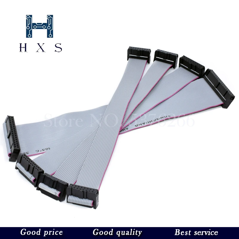 2.54 мм шаг FC-6/8/10/14/16/20/24/40/50/64 PIN JTAG ISP DOWNLOAD CABLE Серый плоский кабель для передачи данных с разъемом DC3 IDC BOX HEADER на.