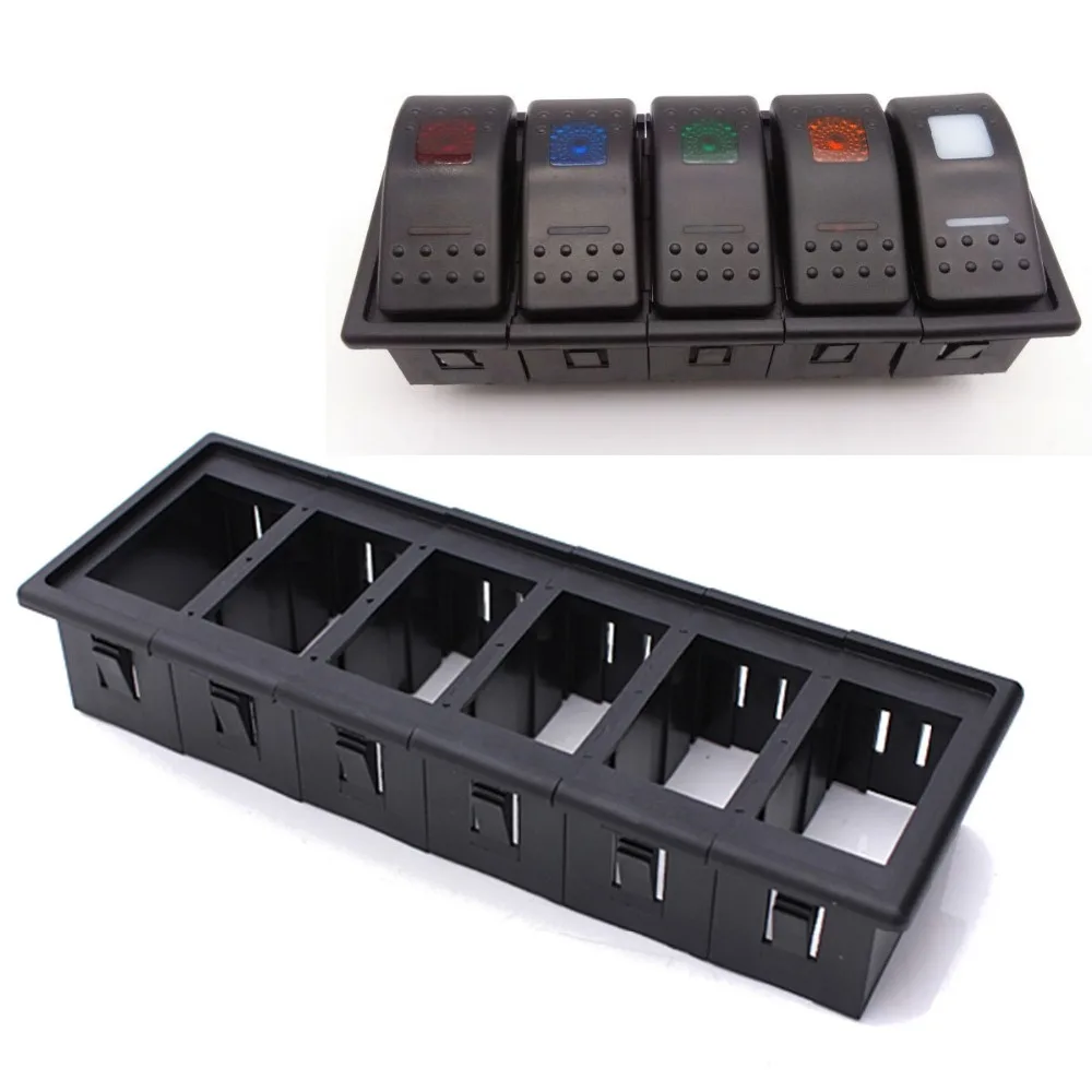 

NEW 6x Auto Boat Car Rocker Switch Clip Panel Patrol Holder Housing ARB Carling 6X6 Waterproof