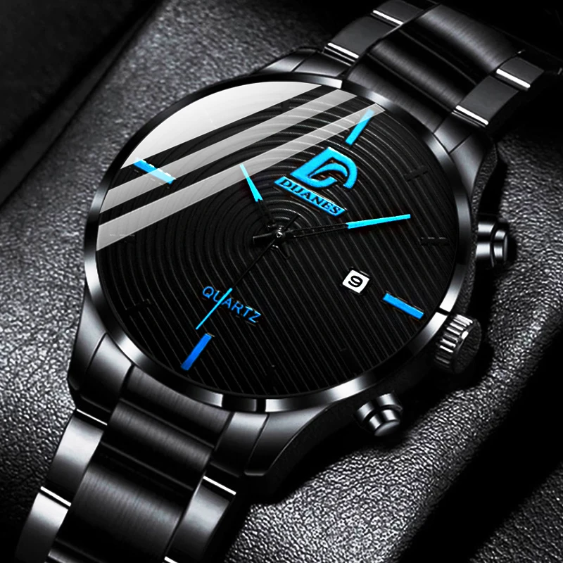 

reloj hombre Minimalist Mens Fashion Luxury Watches Men Business Casual Stainless Steel Quartz Wrist Watch relogio masculino
