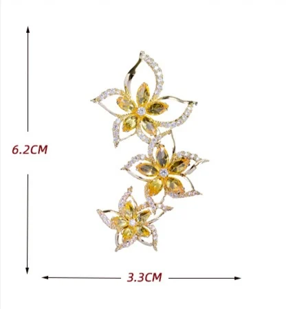 

Vintage Multicolor Brooch Gold Pin for Women's Fashion Flowers Jewelry Clothes Scarf Buckle Garment Accessories Pins Gift