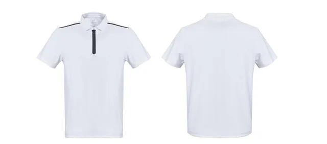 Xiaomi ULEEMARK Мужская модная спортивная рубашка поло, дышащая моющаяся YKK на молнии, с отворотом, с коротким рукавом - Цвет: white M