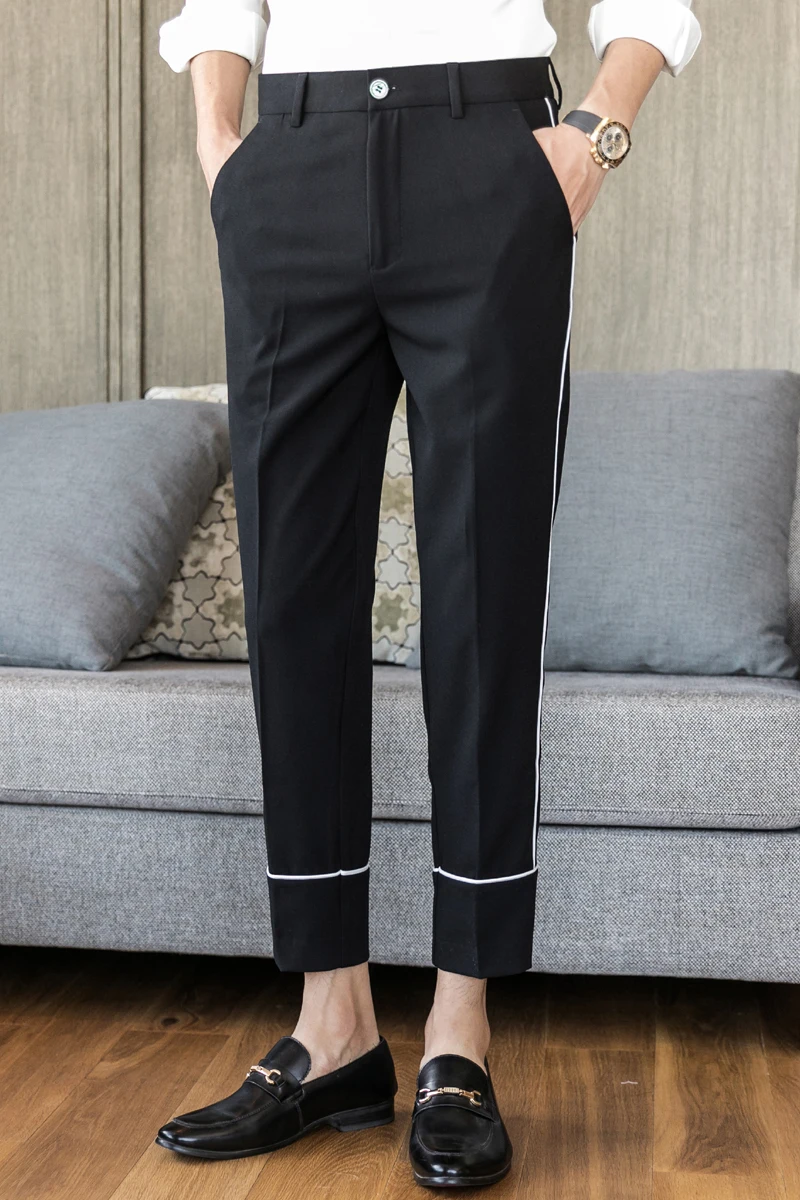

2020 Spring And Summer New Youth Popular Korean Thin Large Size Men's Trousers Fashion Casual Pants Black / Grey 28-36