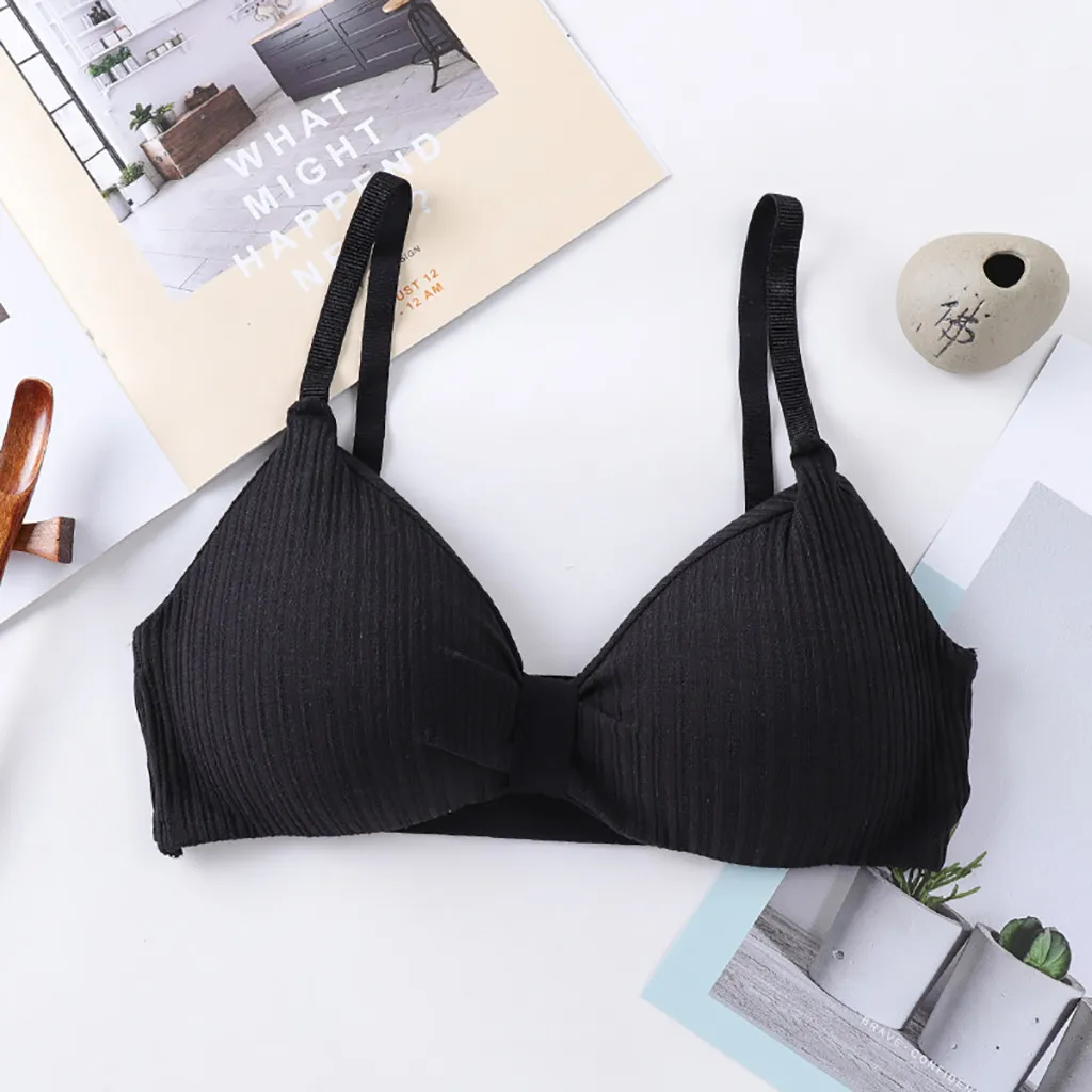 Casual Underwear Shear Seamless Vest Bra Tops Slim New Solid Crop Top Without Steel Ring Ladies 2020 soutien | Женская одежда
