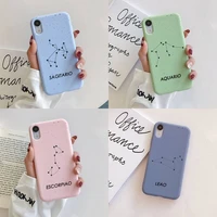 12 constellations zodiac signs liquid silicone phone case for iphone 13 12 11 pro max x xs max xr 7 8 6 6s plus couples cases