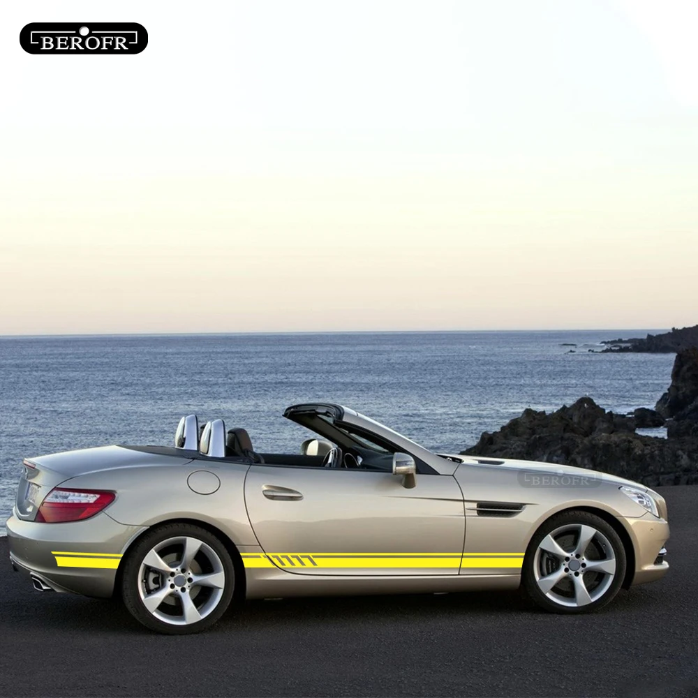 Автомобильная дверь боковая юбка полоса кузова 507 стильная наклейка комплект для