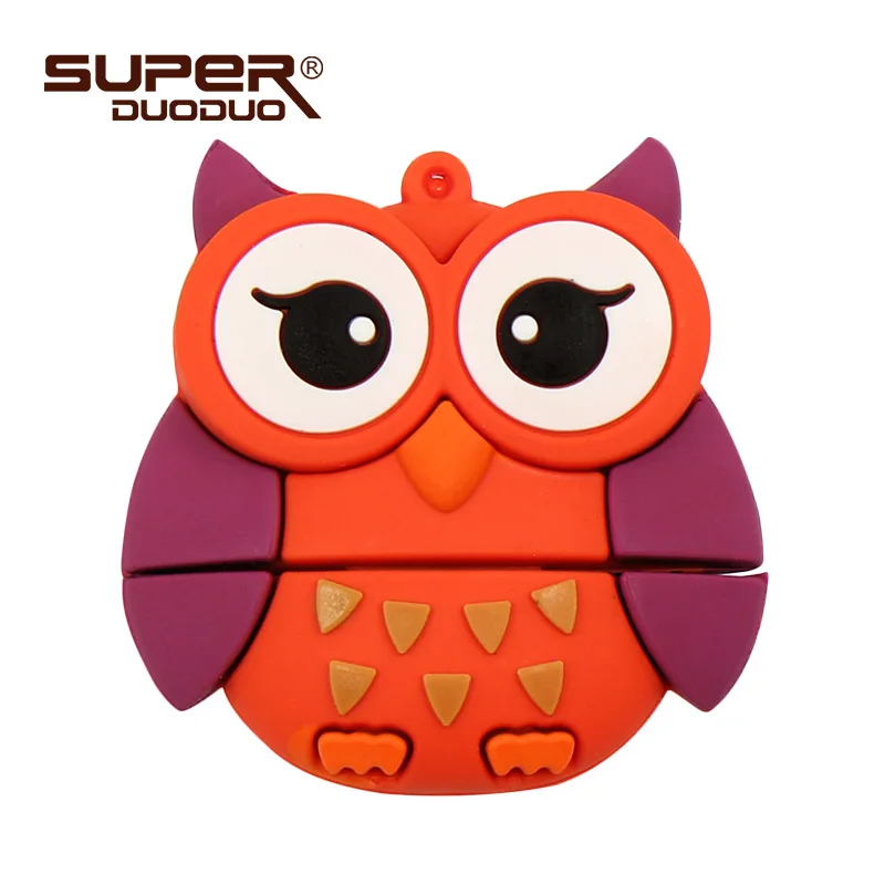M1 Owl Милый мультяшный семейный флеш-накопитель 4 ГБ 8 ГБ USB флеш-накопитель 16 ГБ флеш-накопитель 32 ГБ флеш-накопитель USB 64 ГБ 128 Гб карта памяти usb - Цвет: M1 Owl