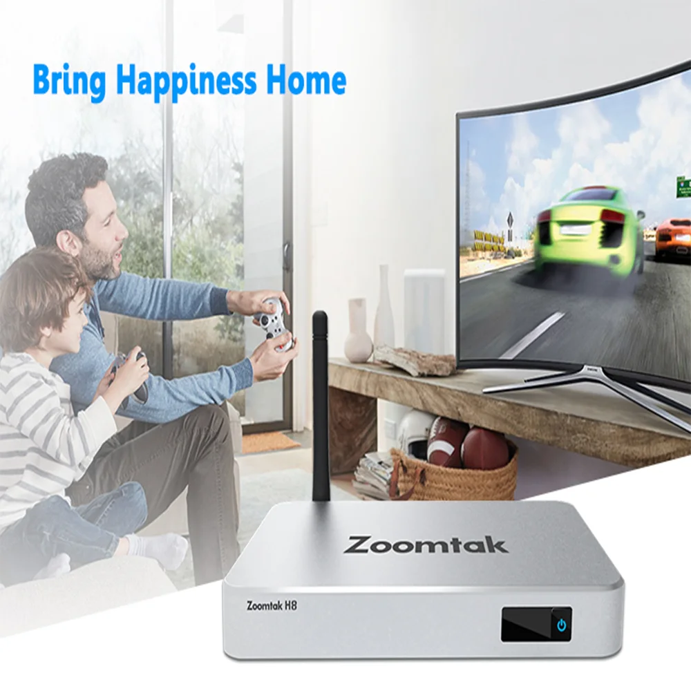 Zoomtak H8 4K 2021 Приставка Smart TV Android Amlogic S905x DDR3 2 Гб ОЗУ 16 ПЗУ металлический корпус