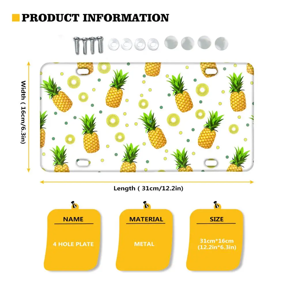 Автомобильный номерной знак INSTANTARTS милый мультяшный Ленивец модные
