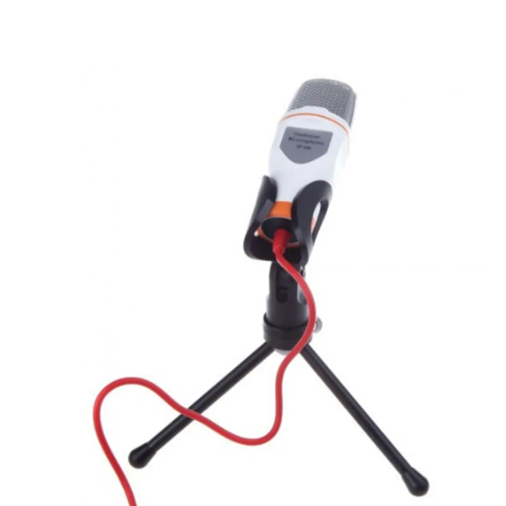 Компьютерный голосовой микрофон с подставкой конденсаторный ручной основной
