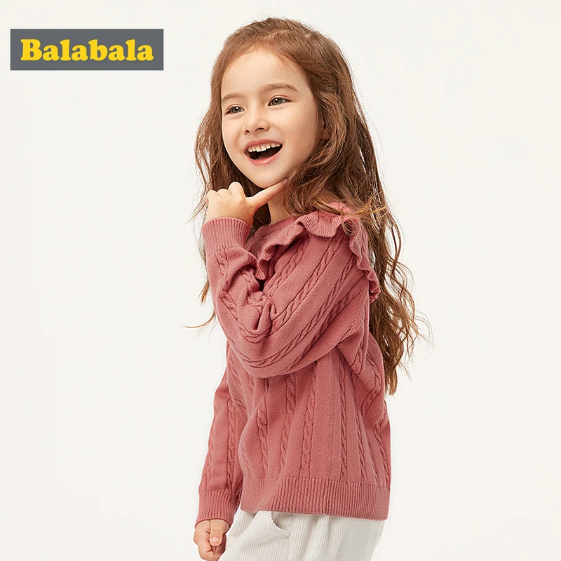 Balabala/детская одежда Детский свитер для девочек Новинка 2019 года Осенняя детская